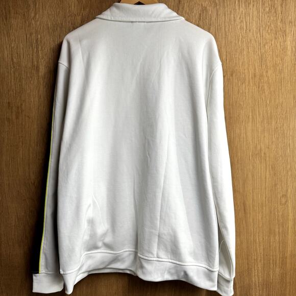 Tapout Jacket Mens XL Full Zip MMA White Black Neon Green Geometric + Pockets - Picture 8 of 9